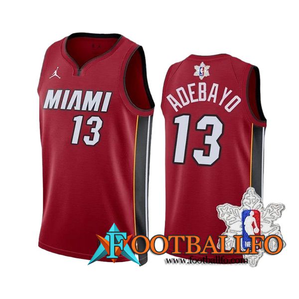 Camisetas Miami Heat (ADEBAYD #13) 2023/24 Rojo/Blanco