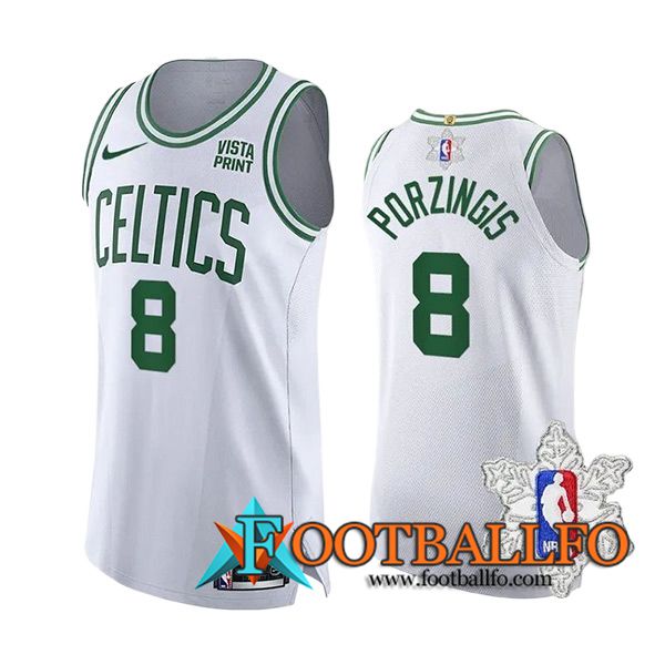 Camisetas Boston Celtics (PORZINGIS #8) 2023/24 Blanco/Verde -02