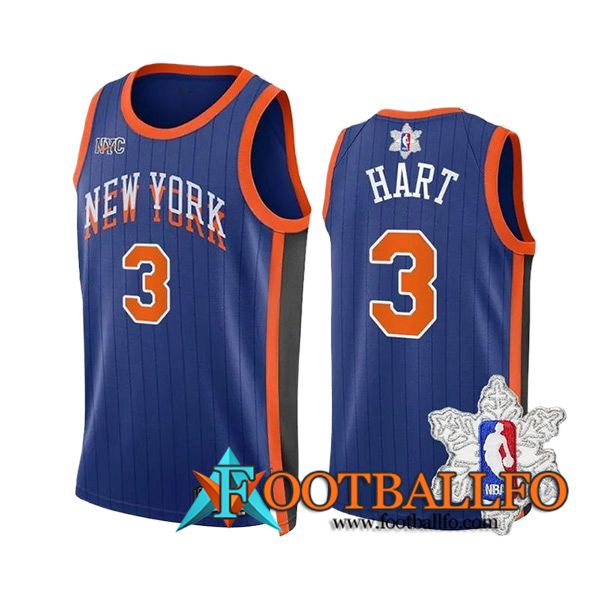Camisetas New York Knicks (HART #3) 2023/24 Azul/Naranja