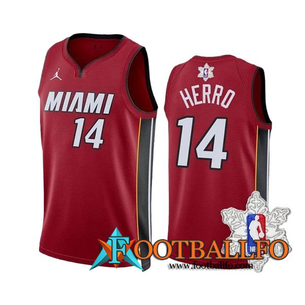 Camisetas Miami Heat (HERRO #14) 2023/24 Rojo/Blanco