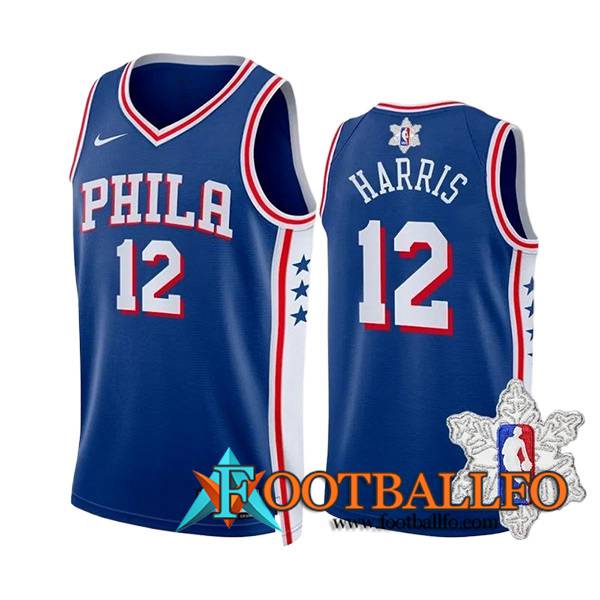 Camisetas Philadelphia 76ers (HARRIS #12) 2023/24 Azul/Blanco