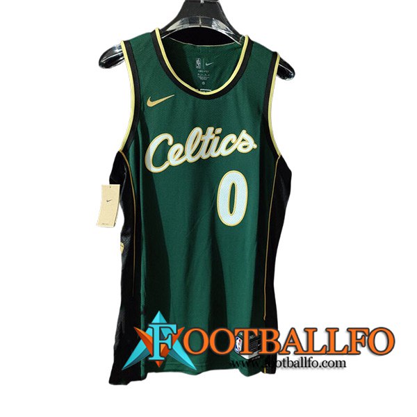 Camisetas Boston Celtics (TATUM #0) 2023/24 Verde/Blanco/Negro