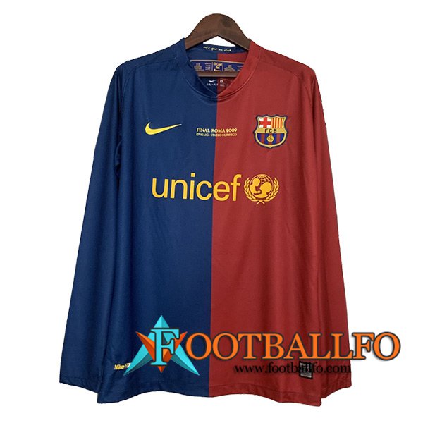Camisetas De Futbol FC Barcelona Retro Primera Manga Largas 2008/2009