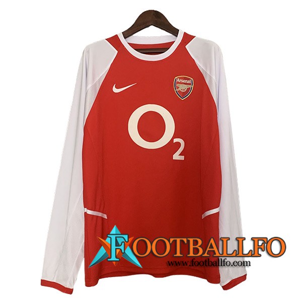 Camisetas De Futbol Arsenal Retro Primera Manga Largas 2002/2004