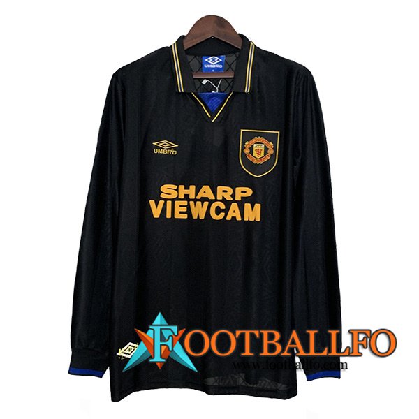 Camisetas De Futbol Manchester United Retro Segunda Manga Largas 1993/1995