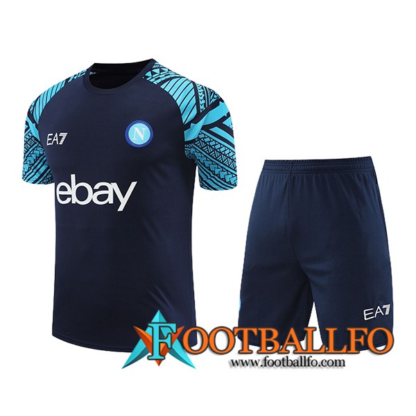 Camiseta Entrenamiento + Cortos SSC Napoli Azul Oscuro 2024/2025
