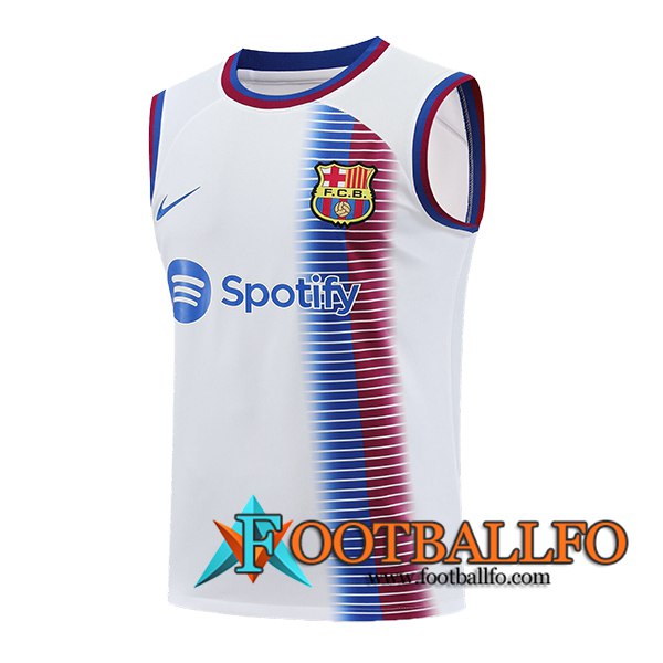Chalecos De Futbol FC Barcelona Blanco/Azul 2024/2025