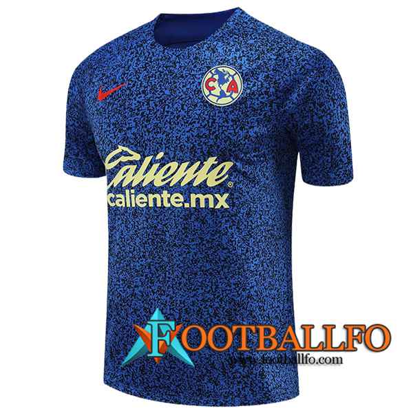 Camiseta Entrenamiento Club America Azul/Negro/Verde 2024/2025