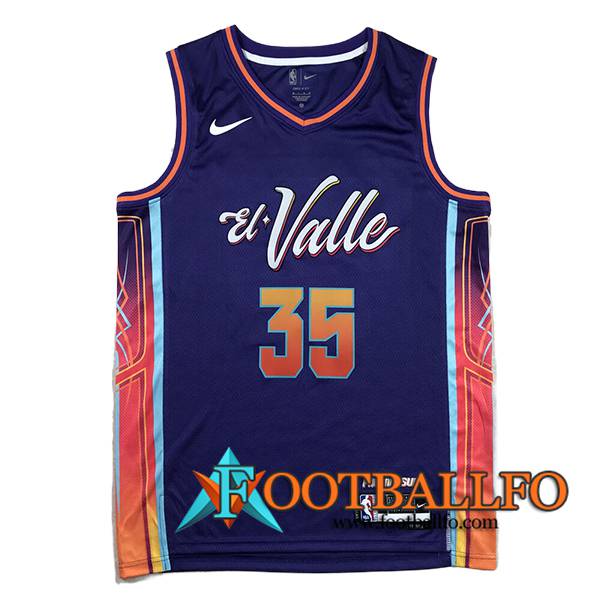 Camisetas Phoenix Suns (DURANT #35) 2023/24 Violeta/Naranja -02