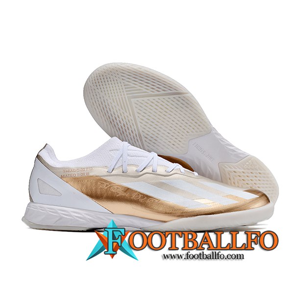Adidas Botas De Fútbol X CRAZYFAST.1 IC BOOTS Blanco/Marrón
