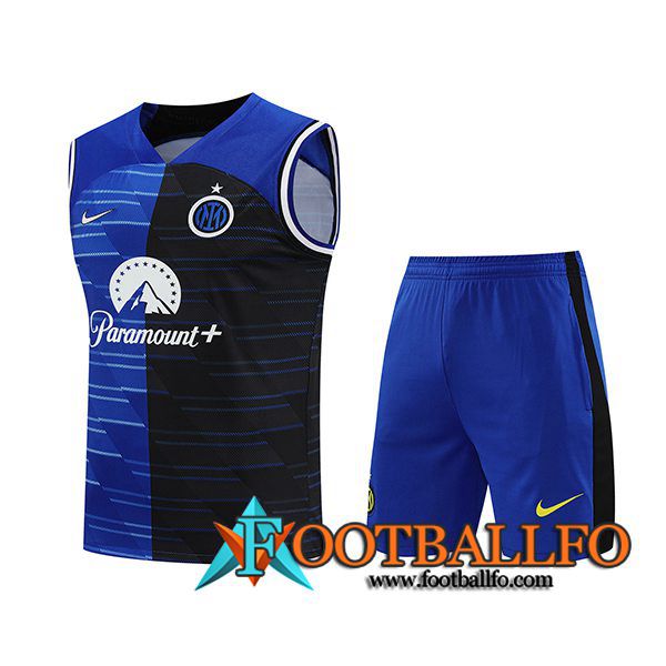 Camiseta Entrenamiento sin mangas + Cortos Inter Milan Azul/Negro 2024/2025