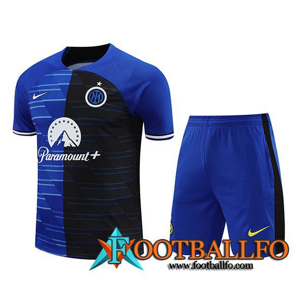 Camiseta Entrenamiento + Cortos Inter Milan Azul/Negro 2024/2025