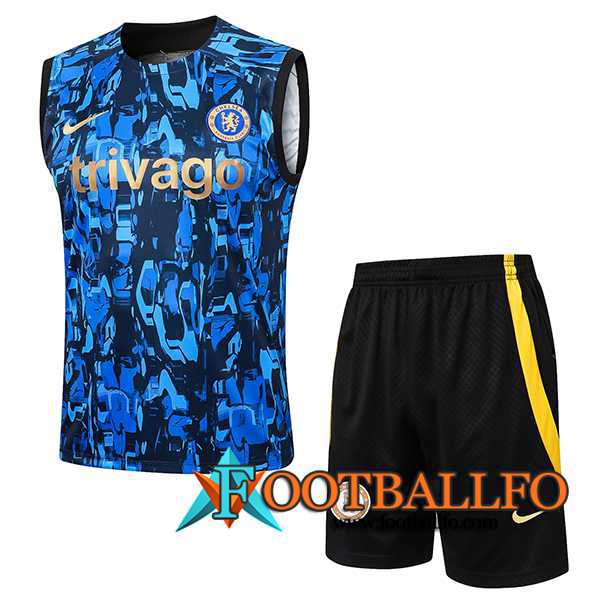 Camiseta Entrenamiento sin mangas + Cortos FC Chelsea Azul/Negro 2024/2025