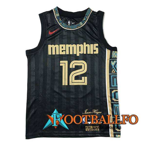 Camisetas Memphis Grizzlies (MORANT #12) 2024/25 Negro/Marrón