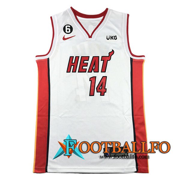 Camisetas Miami Heat (HERRO #14) 2024/25 Blanco/Rojo