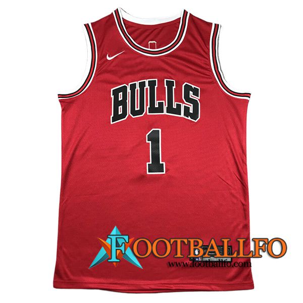 Camisetas Chicago Bulls (Rosa #1) 2024/25 Negro/Rojo