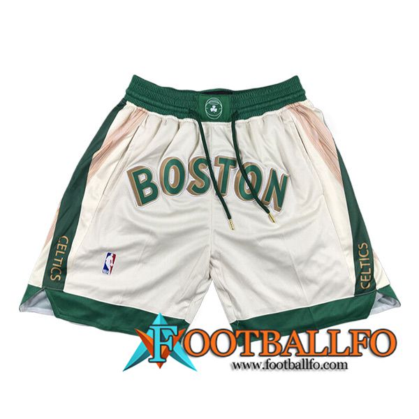 Cortos NBA Boston Celtics 2024/25 Beige/Verde