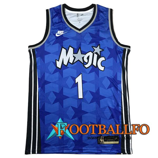 Camisetas Orlando Magic (McGRADY #1) 2024/25 Azul/Negro/Blanco