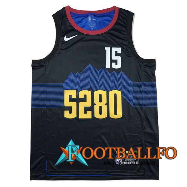 Camisetas Denver Nuggets (JOKIĆ #15) 2024/25 Negro/Azul