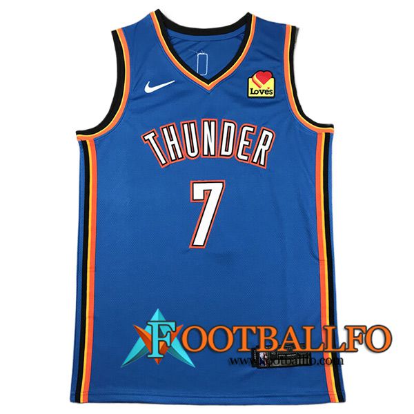 Camisetas Oklahoma City Thunder (HOLMGREN #7) 2024/25 Azul/Naranja