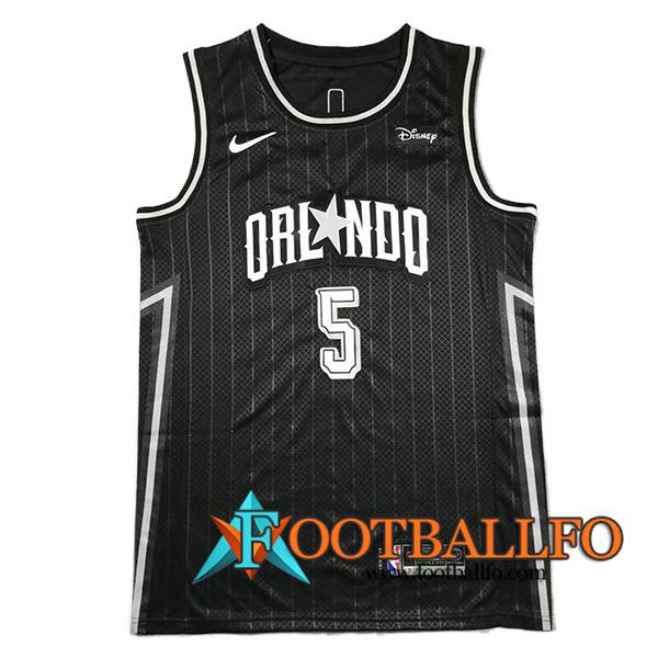 Camisetas Orlando Magic (BANCHERO #5) 2024/25 Negro/Blanco