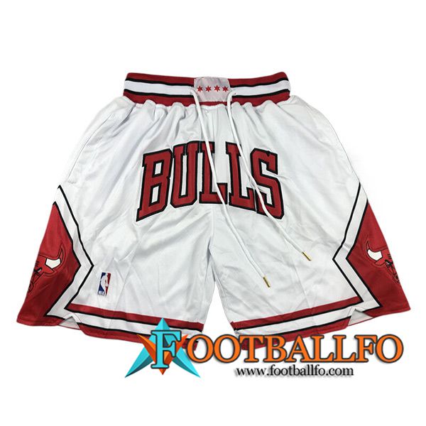 Cortos NBA Chicago Bulls 2024/25 Blanco/Rojo