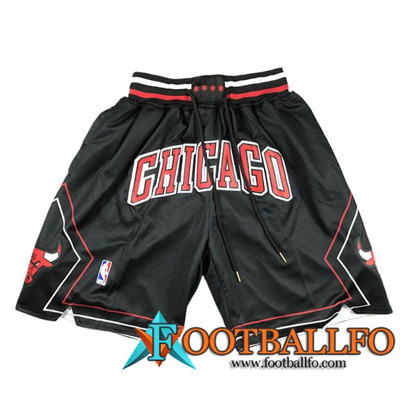 Cortos NBA Chicago Bulls 2024/25 Negro/Rojo/Blanco -02