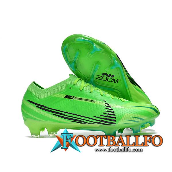 Nike Botas De Fútbol AIR Zoom Mercurial Vapor 15 Elite XXV MDS FG Verde/Negro -03