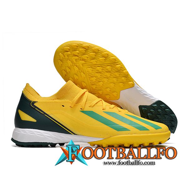 Adidas Botas De Fútbol X CRAZYFAST.3 TF BOOTS Amarillo/Negro/Verde