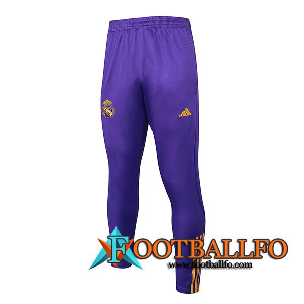 Pantalon Entrenamiento Real Madrid Violeta/Amarillo 2024/2025