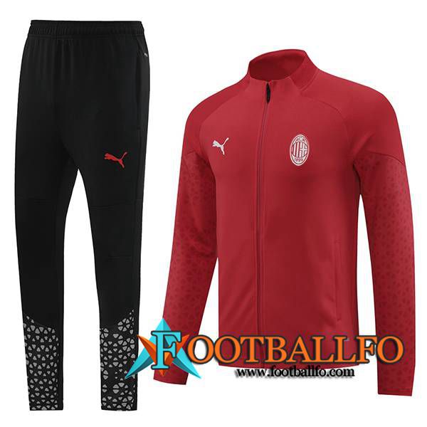 Chandal Equipos De Futbol AC Milan Rojo/Negro 2024/2025