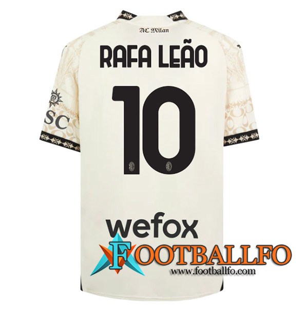 Camisetas De Futbol AC Milan (RAFAEL LEÃO #10) 2023/2024 Fourth Blanco
