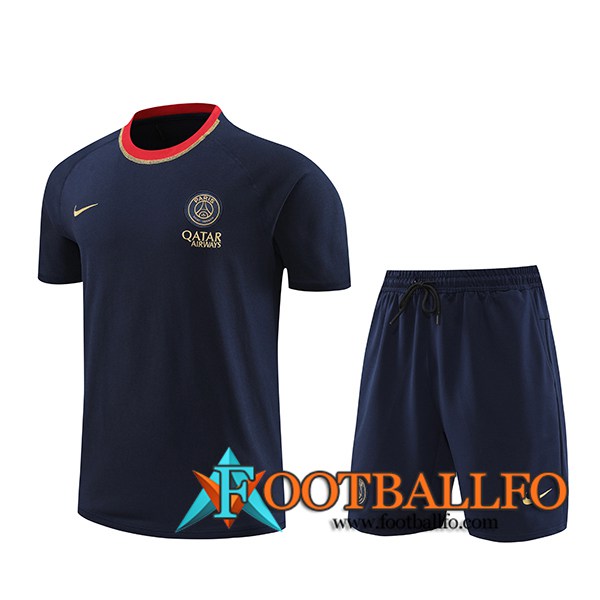 Camiseta Entrenamiento + Cortos PSG Azul Oscuro 2024/2025