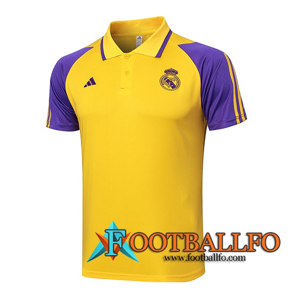 Camiseta Polo Real Madrid Amarillo/Violeta 2024/2025