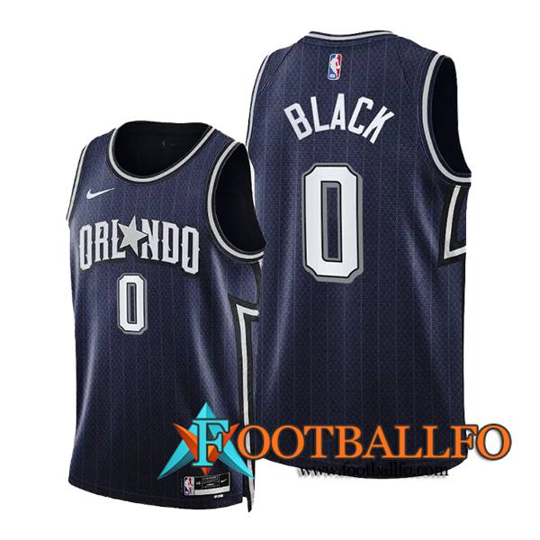 Camisetas De Futbol Orlando Magic (BLACK #0) 2024/25 Negro/Gris