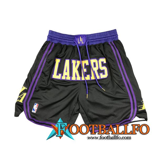 Cortos NBA Los Angeles Lakers 2024/25 Negro/Amarillo/Violeta
