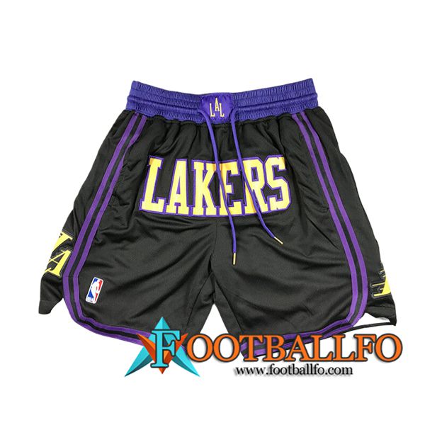 Cortos NBA Los Angeles Lakers 2024/25 Negro/Violeta/Amarillo -02