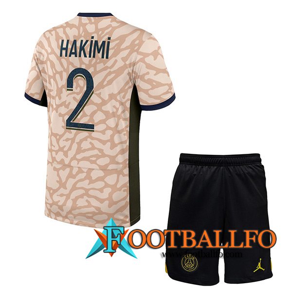 Camisetas De Futbol PSG (HAKIMI #2) Ninos 2023/2024 Fourth