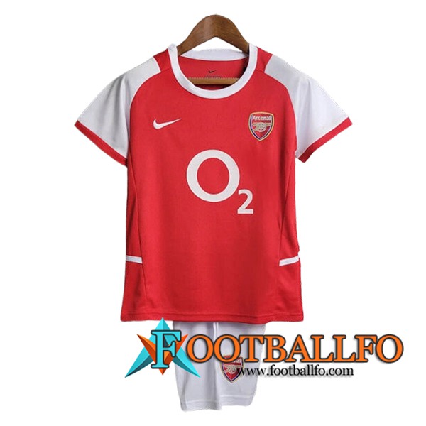 Camisetas De Futbol Arsenal Retro Ninos Primera 2002/2004