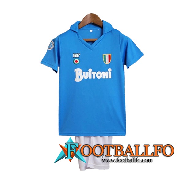 Camisetas De Futbol SSC Napoli Retro Ninos Primera 1987/1988