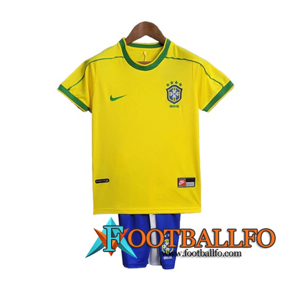 Camisetas De Futbol Brasil Retro Ninos Primera 1998
