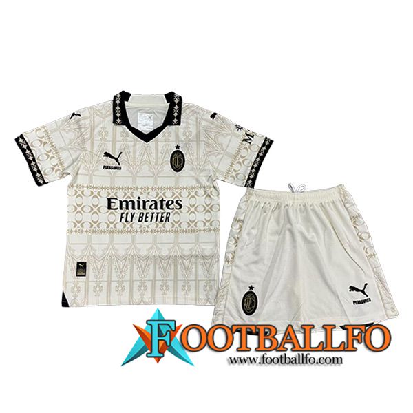 Camisetas De Futbol AC Milan Ninos Fourth Blanco 2023/2024