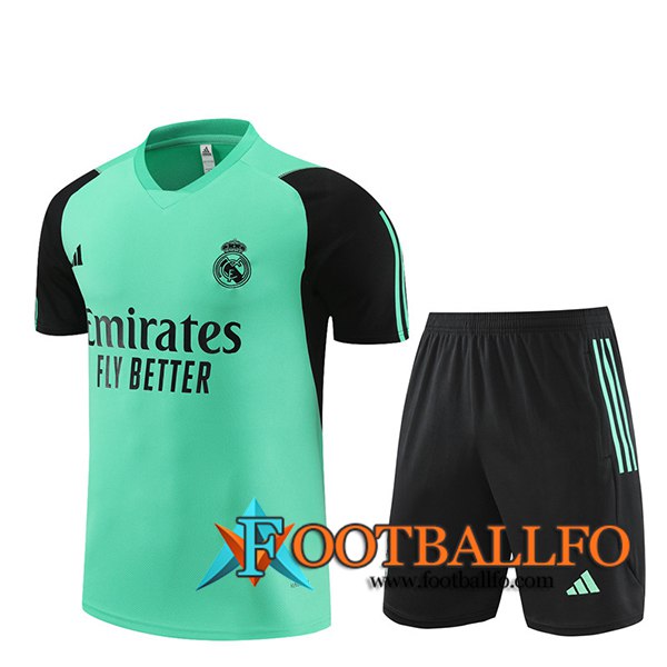 Camiseta Entrenamiento + Cortos Real Madrid Verde/Negro 2024/2025