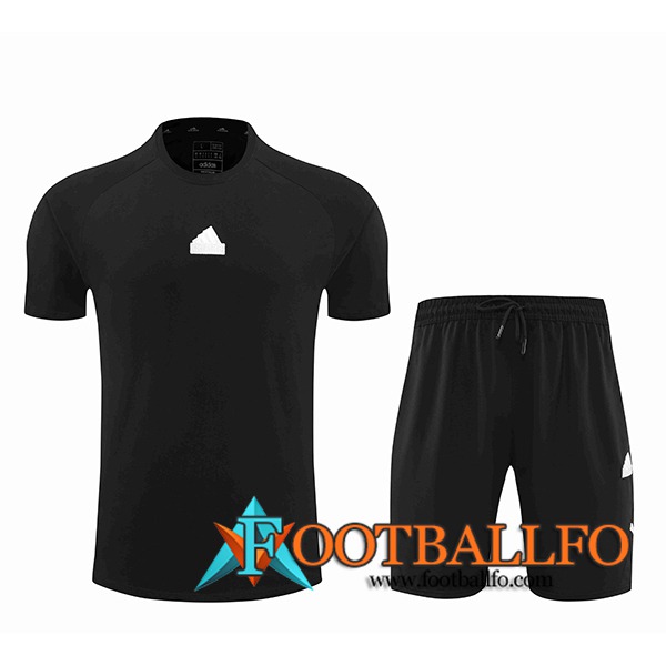 Camiseta Entrenamiento + Cortos Adidas Negro 2024/2025