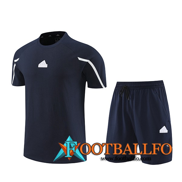 Camiseta Entrenamiento + Cortos Adidas Azul Oscuro 2024/2025