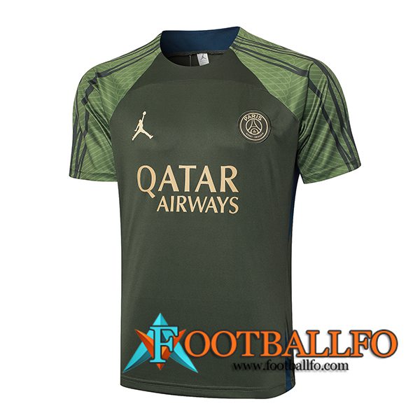 Camiseta Entrenamiento Jordan PSG Verde 2024/2025