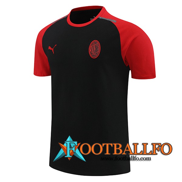 Camiseta Entrenamiento AC Milan Negro/Rojo 2024/2025