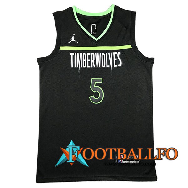 Camisetas NBA Minnesota Timberwolves (EDWARDS #5) 2024/25 Negro/Verde