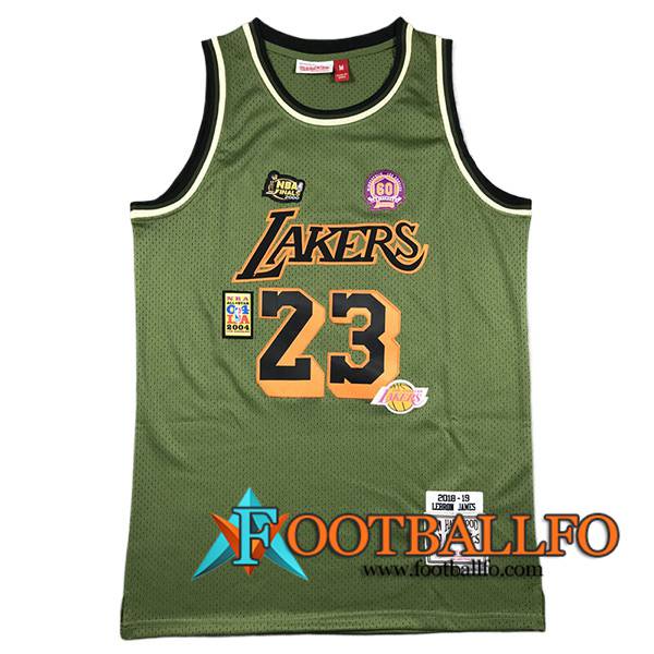 Camisetas NBA Los Angeles Lakers (JAMES #23) 2024/25 Verde -02