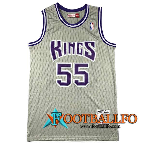 Camisetas NBA Sacramento Kings (WILLIAMS #55) 2024/25 Gris/Violeta
